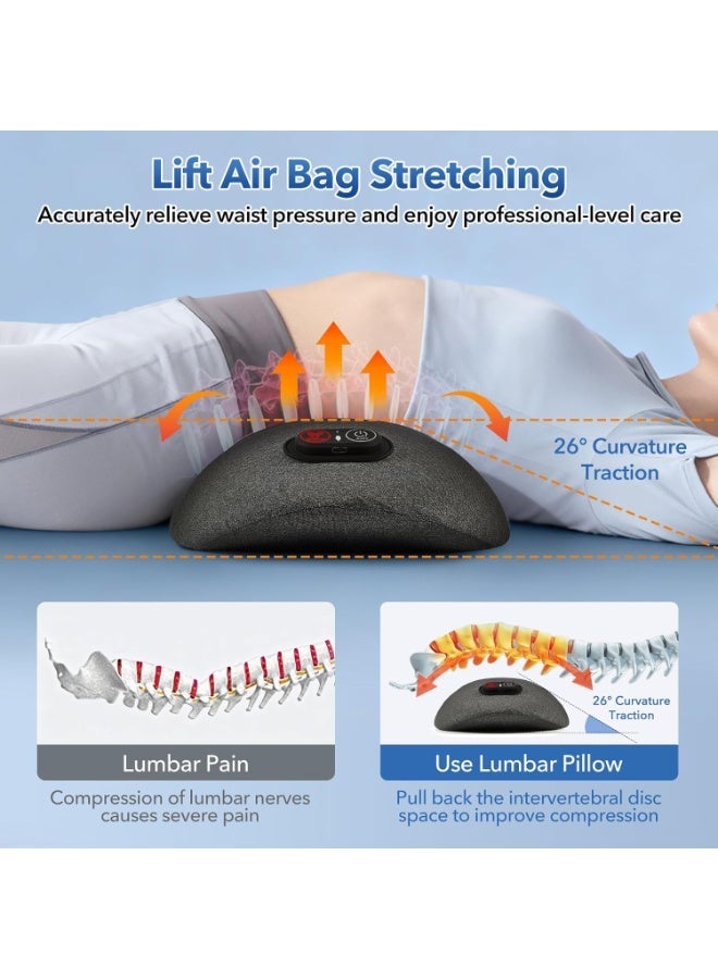 Arabest 3 in 1 Rechargeable Back Massager with Heat, Height Adjustable for Bed and Chair, Electric Lumbar Support Pillow Back Massager, Relieves Deep Tissue Pain, Lumbar Wedge Cushion - Image 5